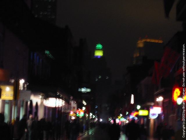 Blurry Wet Bourbon Street